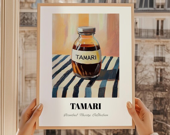 Tamari Sauce Grocery Poster Pantry Decor Print Foodie Gift Restaurant Wall Kitchen Art