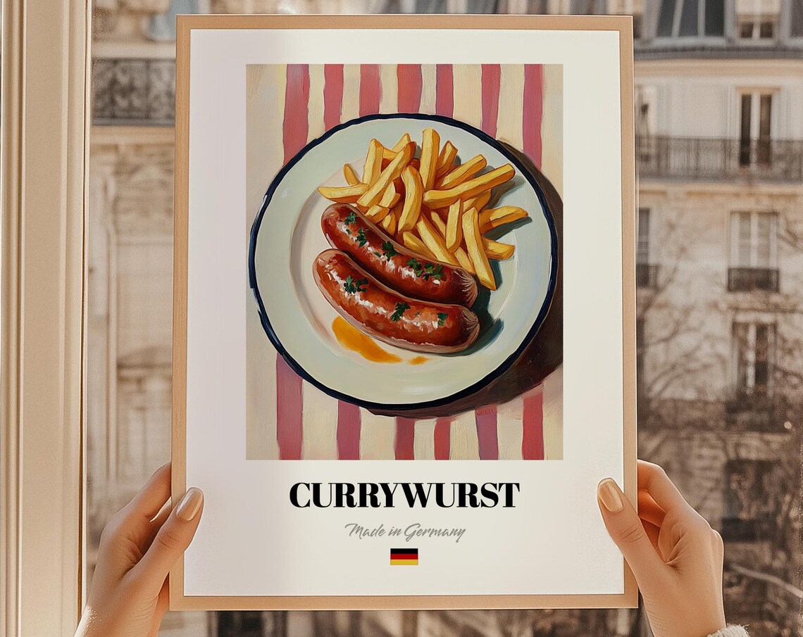 Currywurst Poster Art German Food Print Cuisine