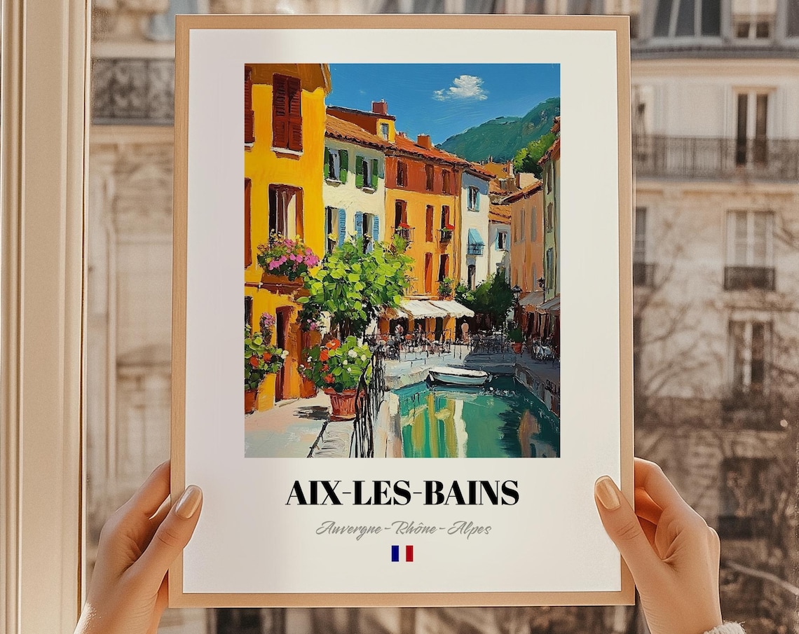Aix-les-Bains Auvergne-Rhône-Alpes France Travel Poster