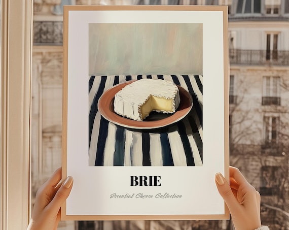 Brie Wheel Essential Cheese Collection Kitchen Still Life Print