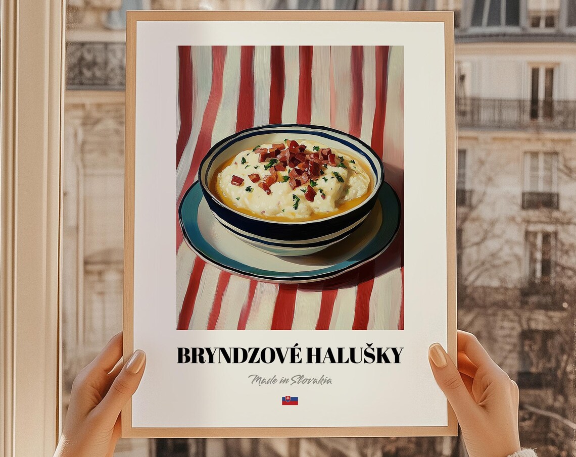 Bryndzove Halusky Slovak Potato Dumplings National Dish Food Art Poster