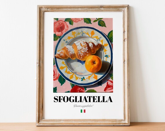 Sfogliatella Wall Art Italian Pastry Decor For Dessert And Fans
