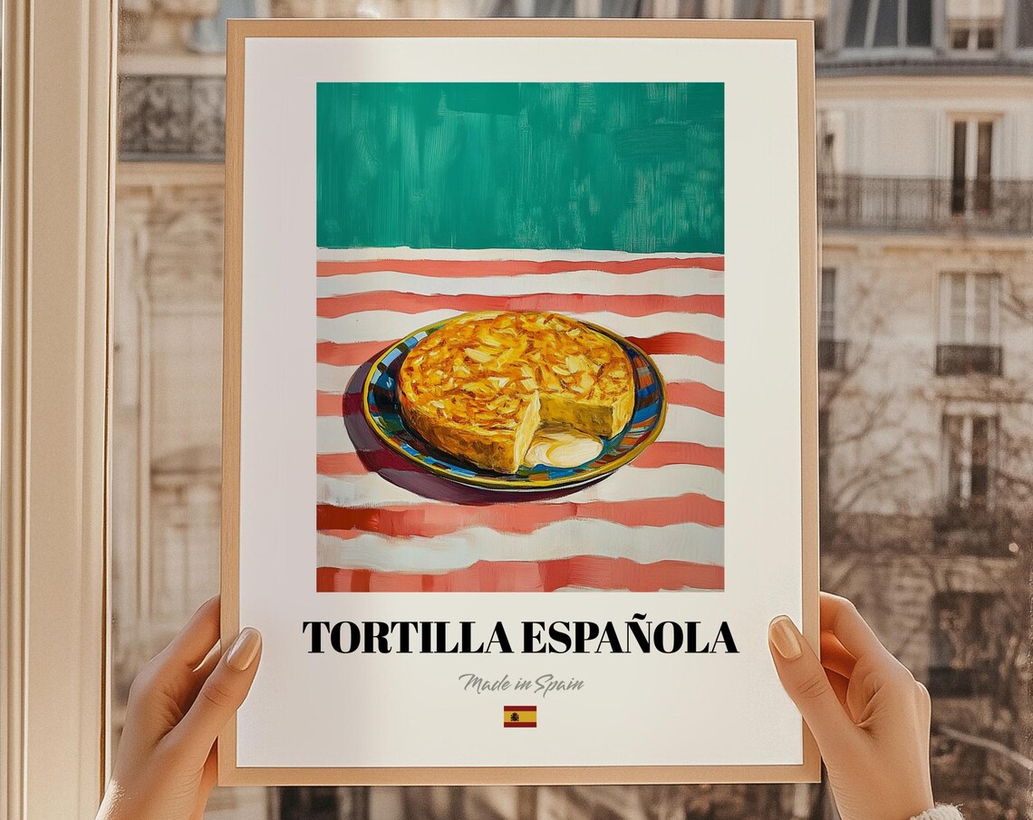 Tortilla Espau00f1ola Spanish Food Art Print, Restaurant Decor