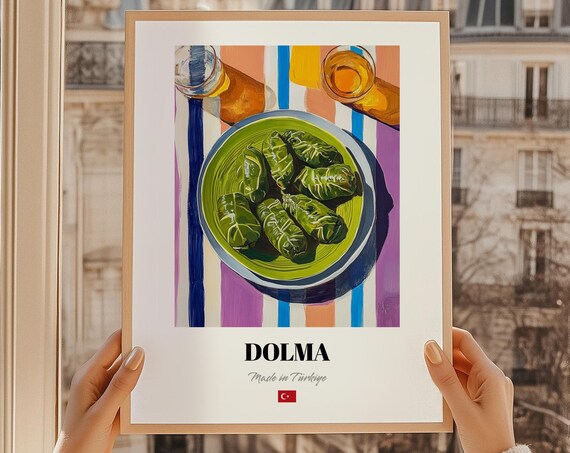 Dolma Retro Wall Art Turkish Kitchen Food Decor Cuisine Poster