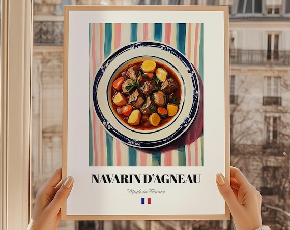 Navarin d'Agneau French Lamb Stew Made in France Kitchen Poster