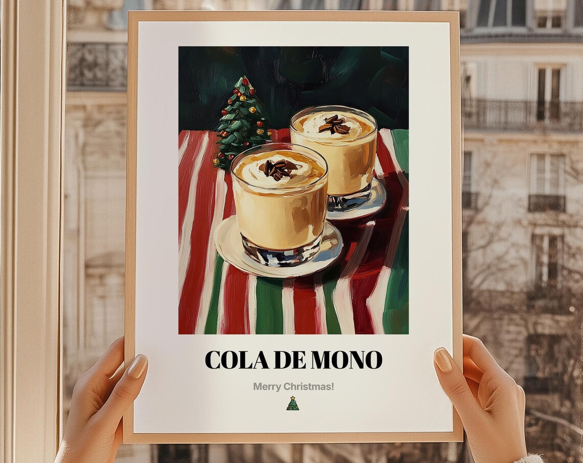Cola De Mono Print Poster Christmas Drink Wall Decor Gift Art Chilean