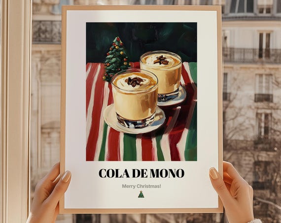 Cola De Mono Print Poster Christmas Drink Wall Decor Gift Art Chilean