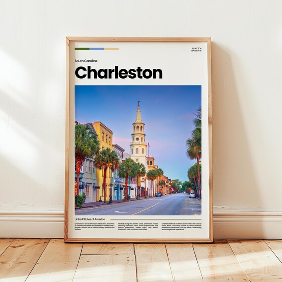 Charleston Poster Print Photo South Carolina Travel Gift