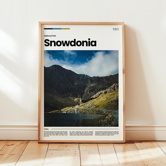Snowdonia Poster Print Photo Wales Travel Gift