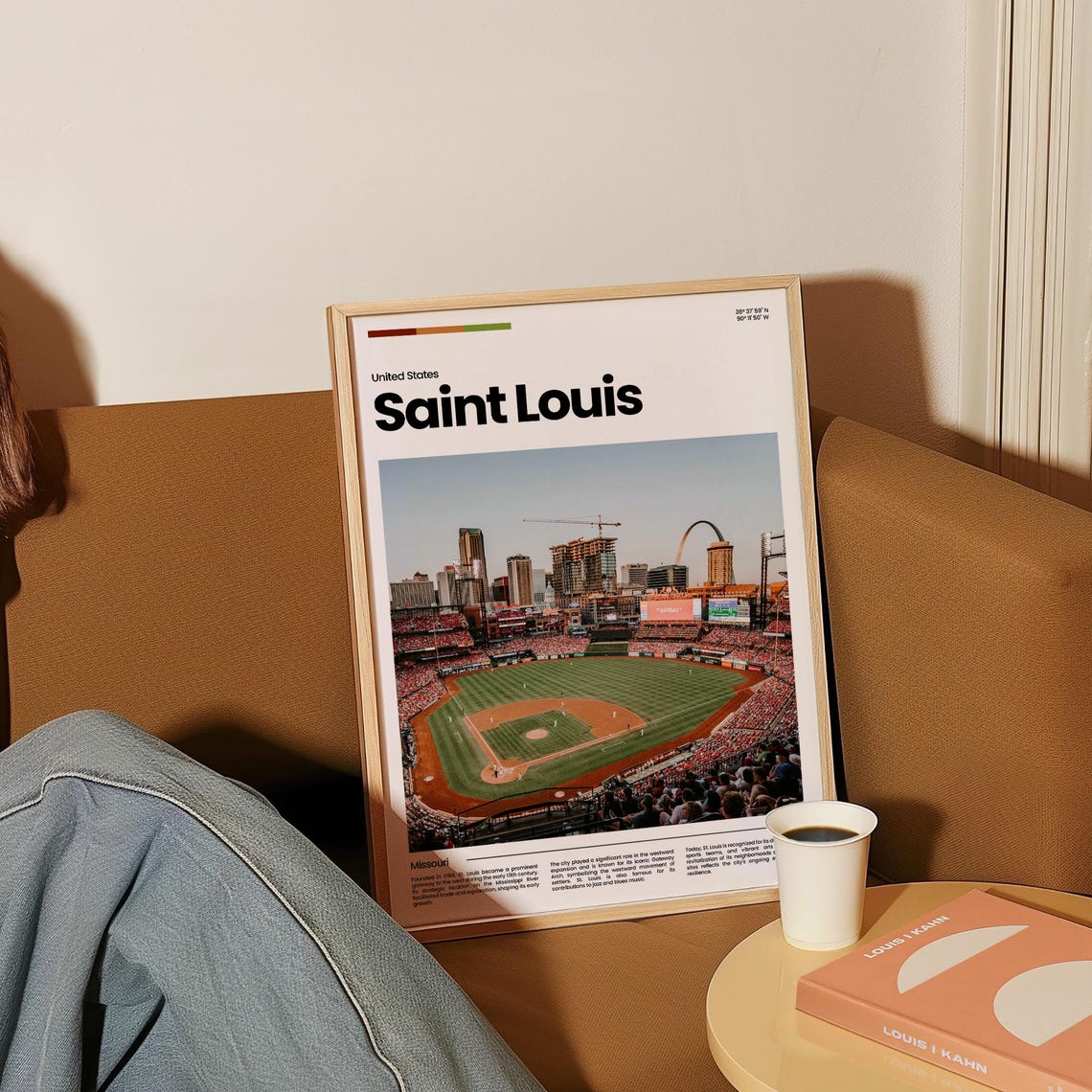 Saint Louis Busch Stadium Gateway Arch Baseball Travel Poster - Image 4