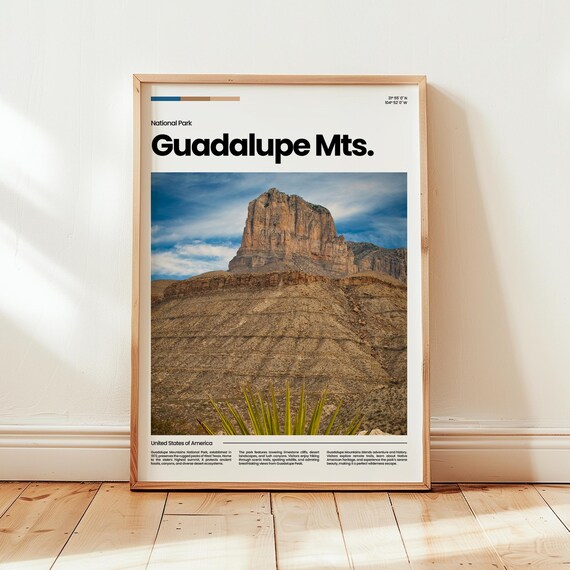 Guadalupe Mountains Poster Print Photo National Park Travel Gift
