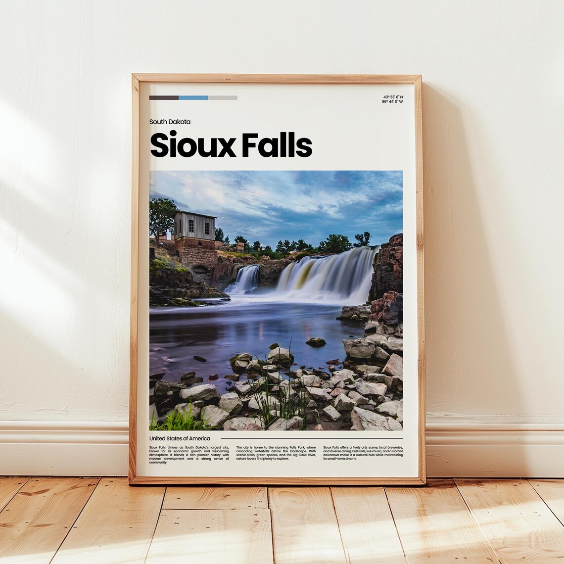 Sioux Falls Poster Print Photo Wall Art South Dakota Travel Gift