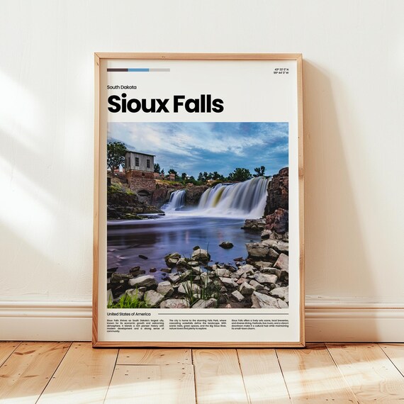Sioux Falls Poster Print Photo Wall Art South Dakota Travel Gift