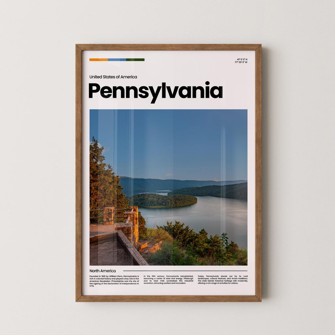 Pennsylvania Travel Poster Pennsylvania Poster Pennsylvania Photo Poster Pennsylvania Art Print Usa Poster Travel Gift