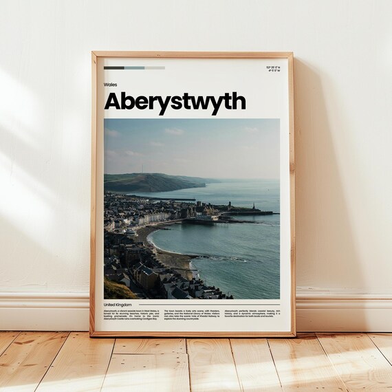 Aberystwyth Poster Print Photo Wales Travel Gift
