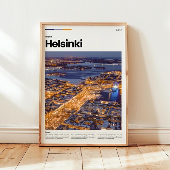 Helsinski Poster Print Photo Wall Art Finland Travel Gift