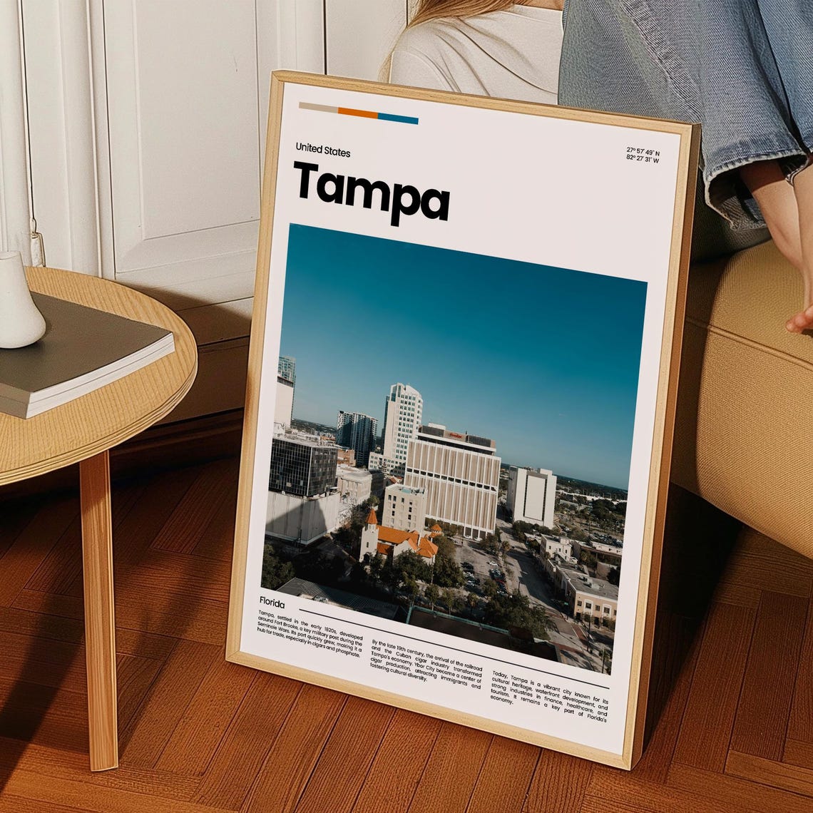 Tampa Florida Downtown Skyline Modern Travel Photography Poster - Image 3