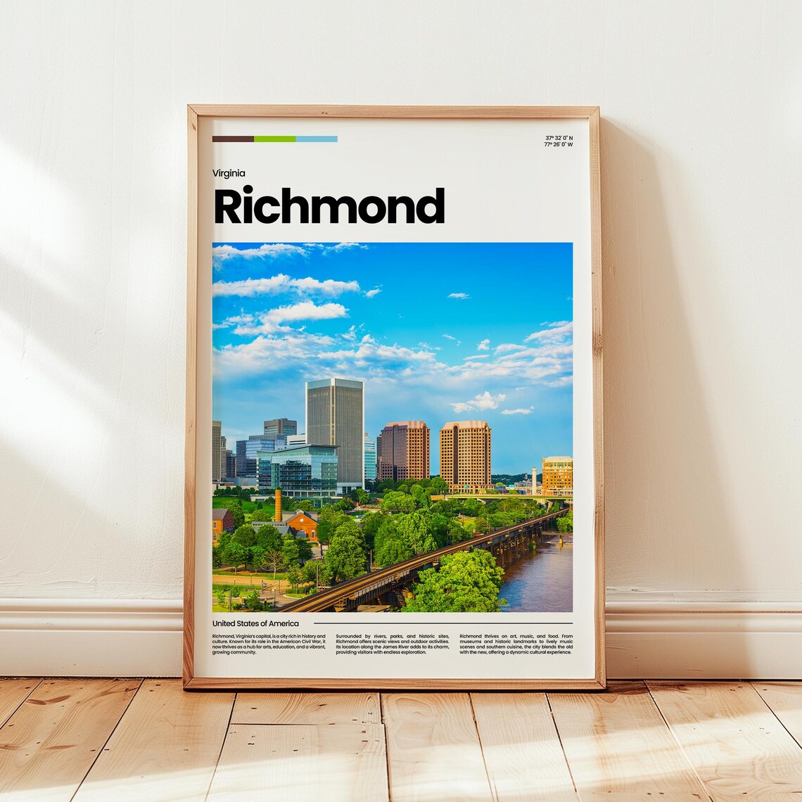 Richmond Poster Print Photo Wall Art Virginia Travel Gift