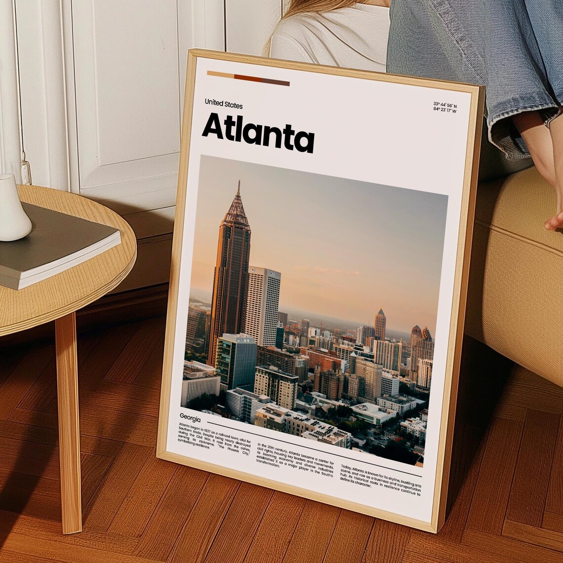 Atlanta Georgia Downtown Skyline Sunset Travel Photography Poster - Image 3
