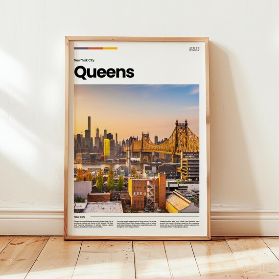 Queens Poster Print Photo Wall Art New York Travel Gift