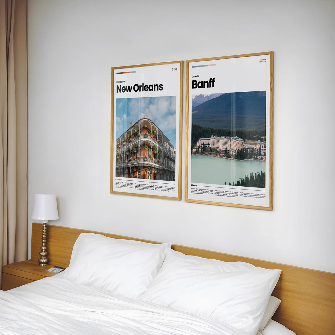 Banff Historic Hotel Turquoise Lake Rocky Mountains Travel Poster - Image 2