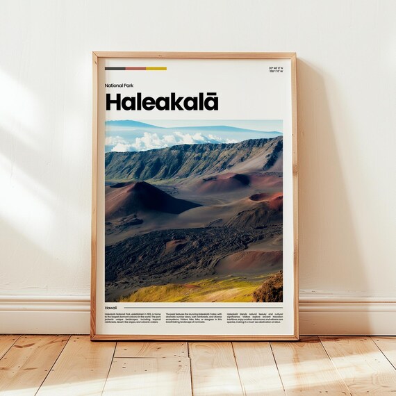 Haleakala National Park Hawaii Maui Volcano Crater View Poster