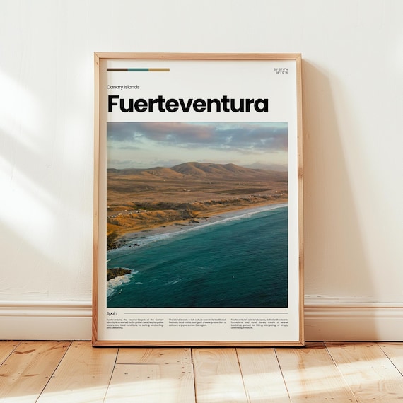 Fuerteventura Turquoise Coastline Canary Islands Spain Photo Poster