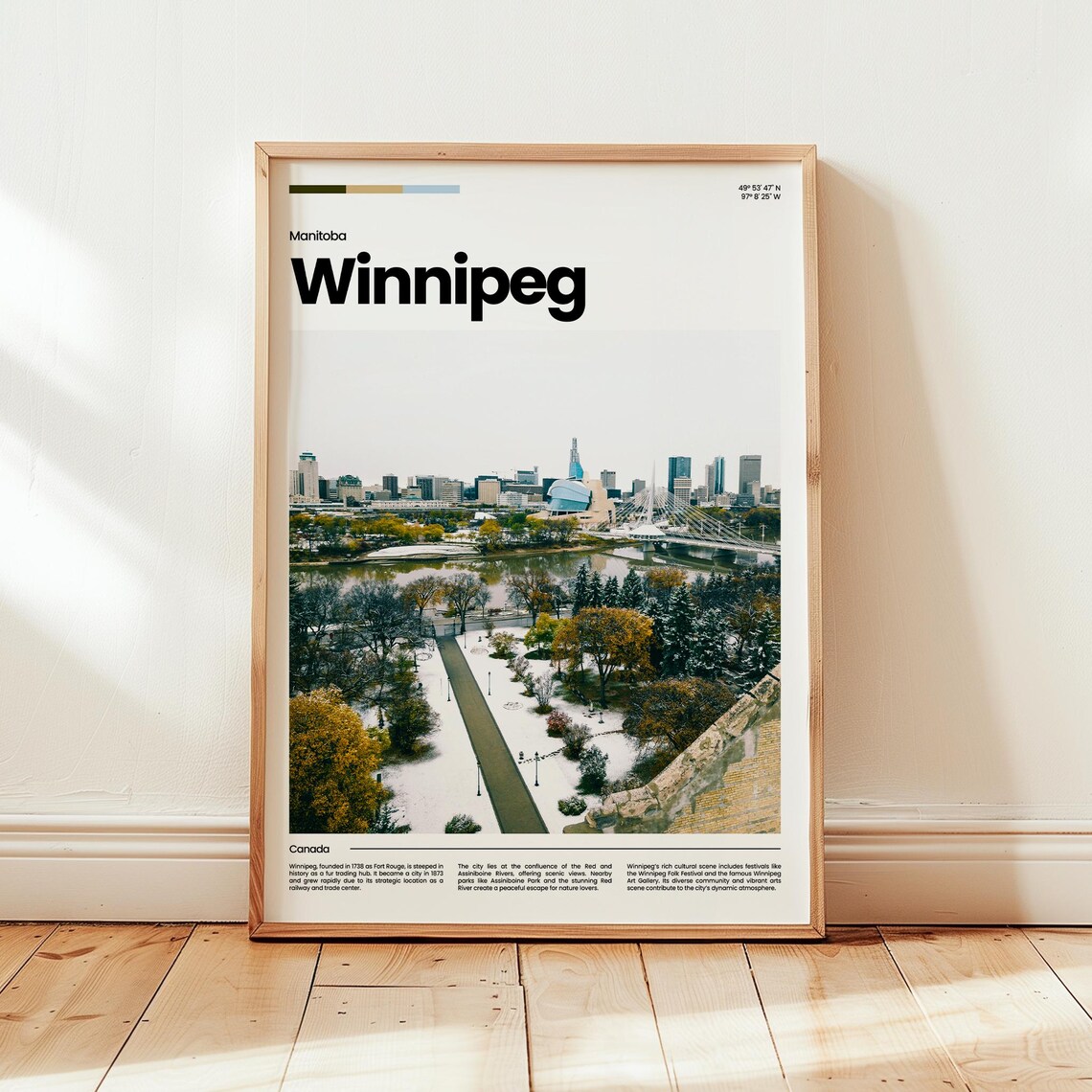 Winnipeg Poster Print Photo Wall Art Canada Travel Gift
