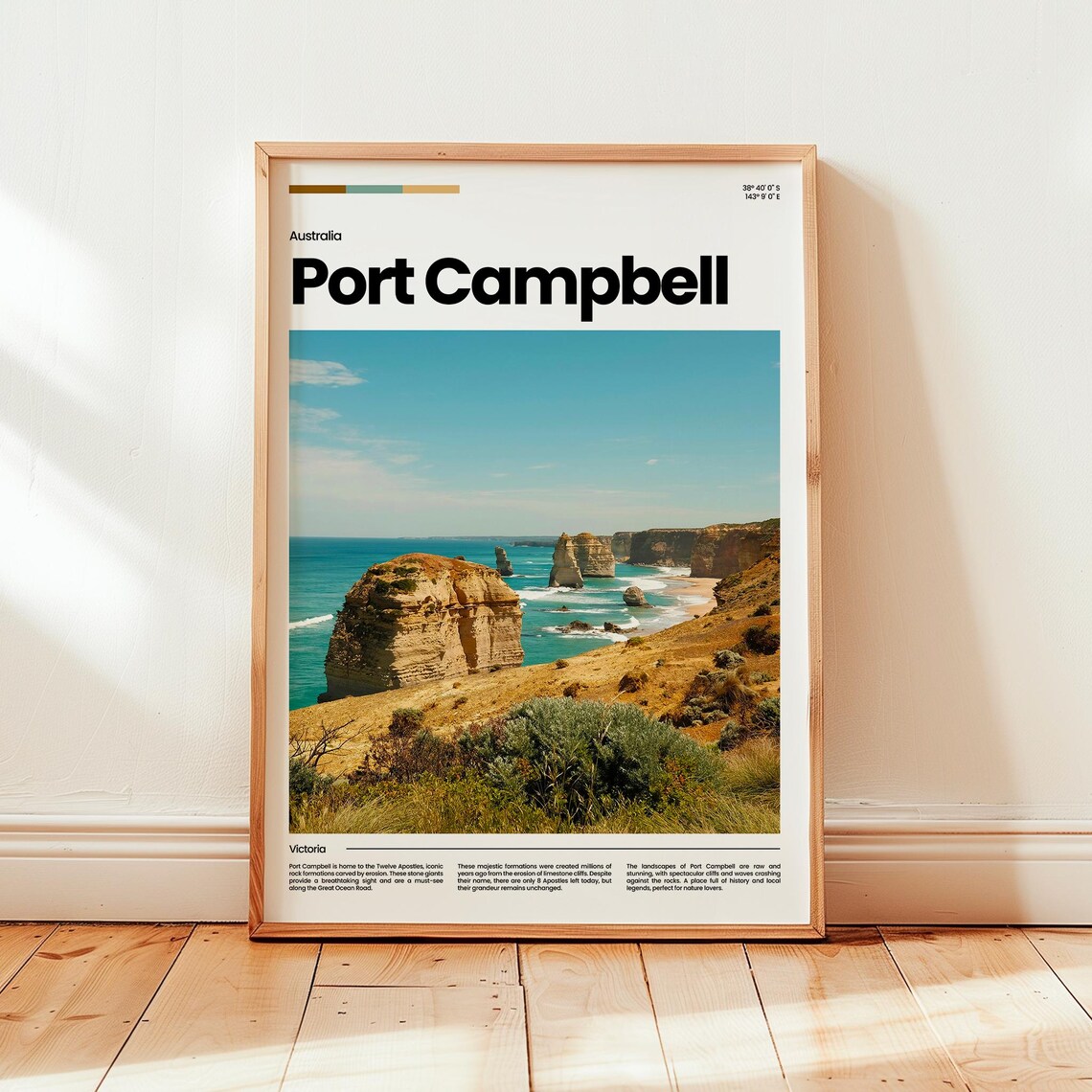 Port Campbell Travel Poster, Australia Gift