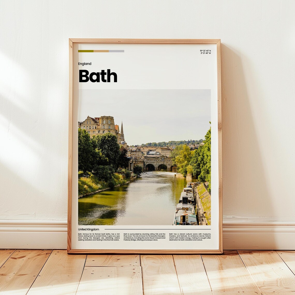 Bath Poster Print Photo Wall Art England Travel Gift