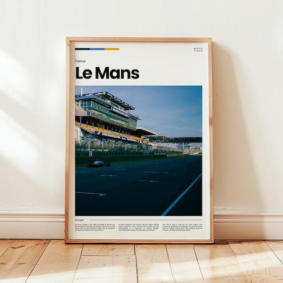 Le Mans France Race Circuit Grandstand Motorsport Photo Poster