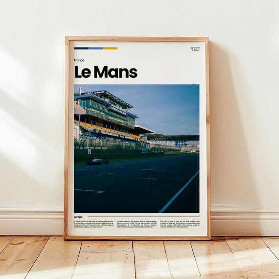 Le Mans Poster Print Photo Wall Art France Travel Gift