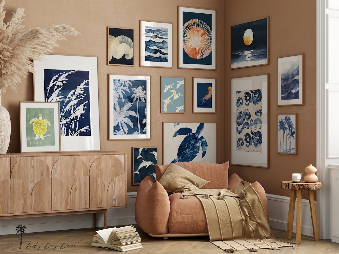 Beach Coastal Collection of 14 Abstract Sea Decor