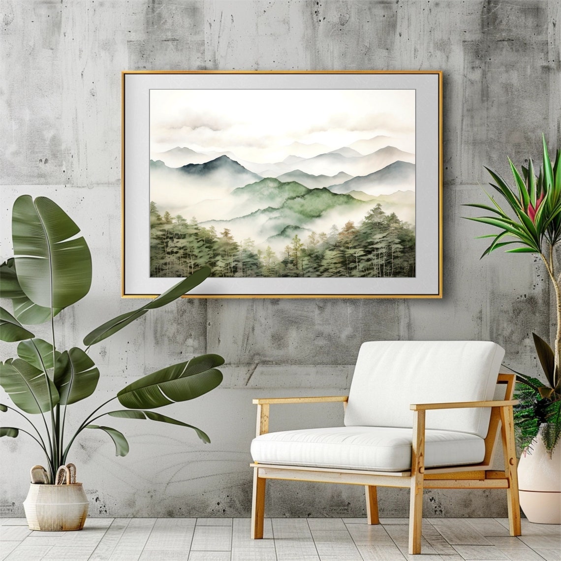 Great Smoky Mountains National Park Watercolor Painting Art Pint Smoky Mountains Poster Watercolor Art Travel Gifts Travel Poster - Image 2