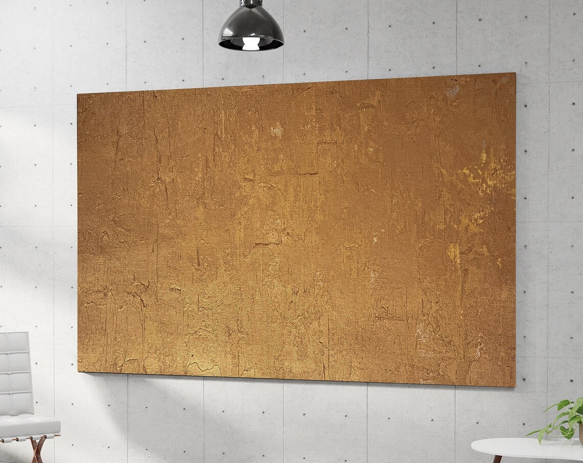 Gold Abstract Wall Art, Modern Living Room Art Print