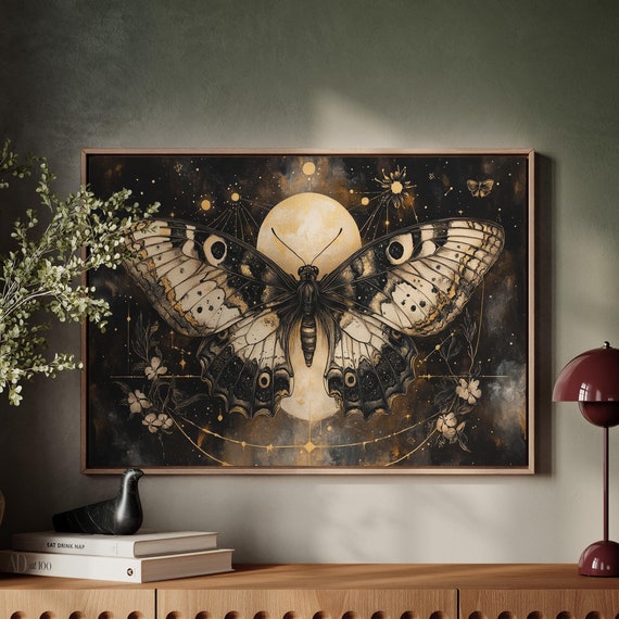 Celestial Butterfly With Intricate Wings And Moonlit Cosmic Background Blending Mystical Art And Ethereal Beauty In Stunning Detail