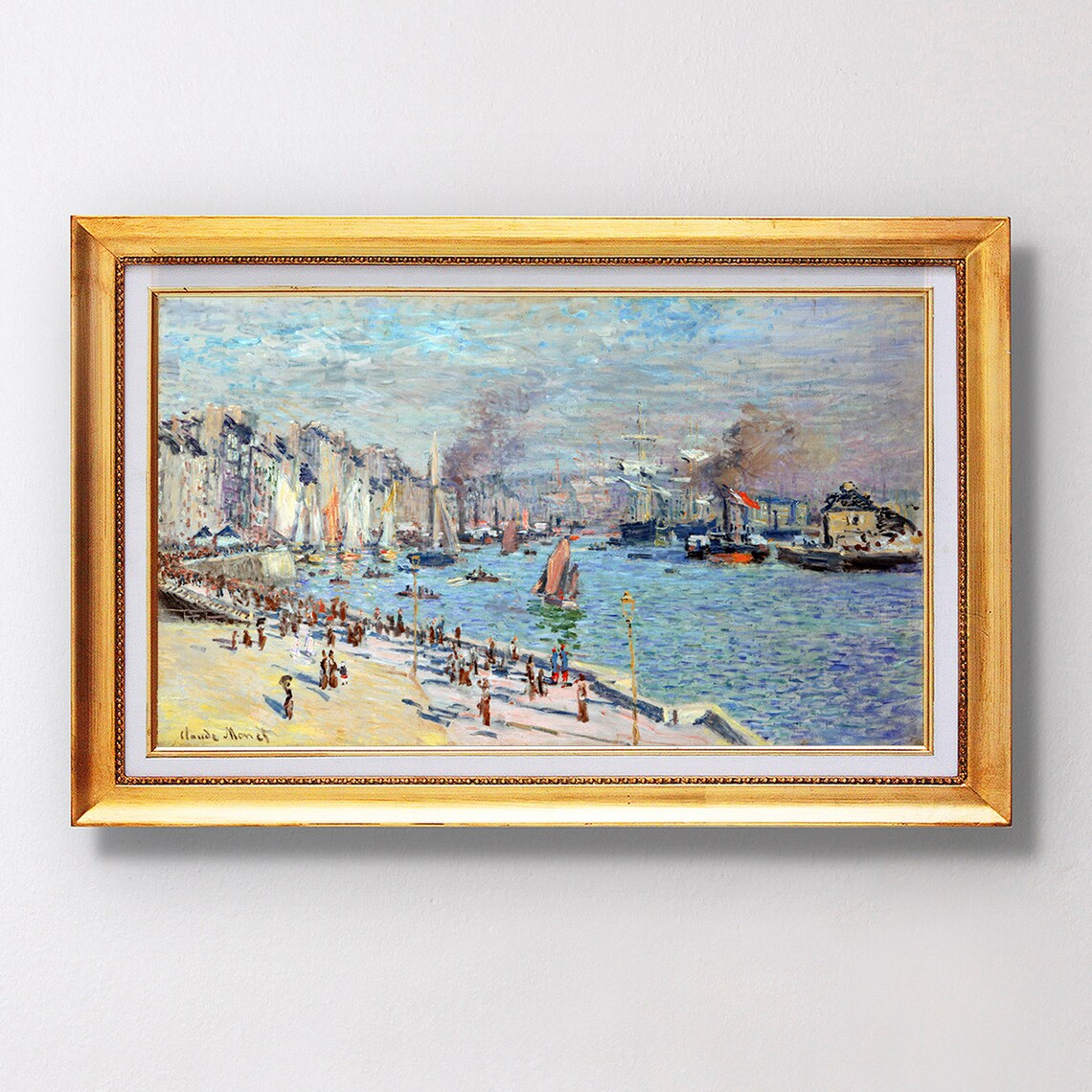 Claude Monet Port of Le Havre 1874 Harbor Boats Scene Poster