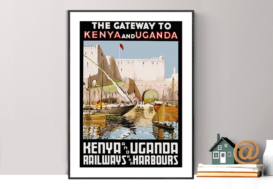 The Gateway Kenya And Uganda Vintage Travel Poster