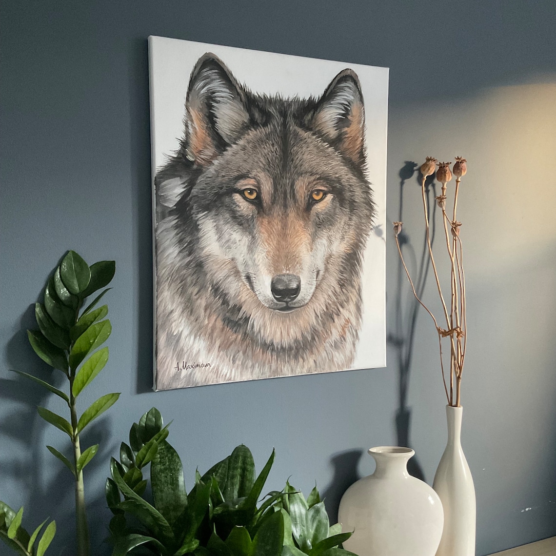 Wolf Portrait Animal Portraits Art Print - Image 3