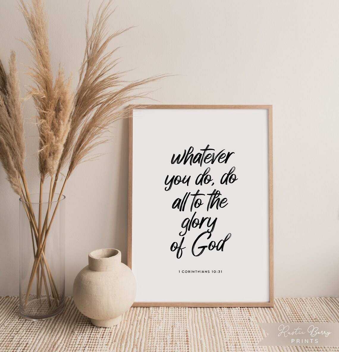 1 Corinthians 10:31 Do All To The Glory Of God Scripture Wall Art Poster