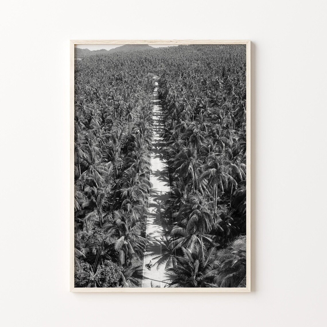 Philippines Coconut Tree Jungle Country Road Travel Poster - Image 2