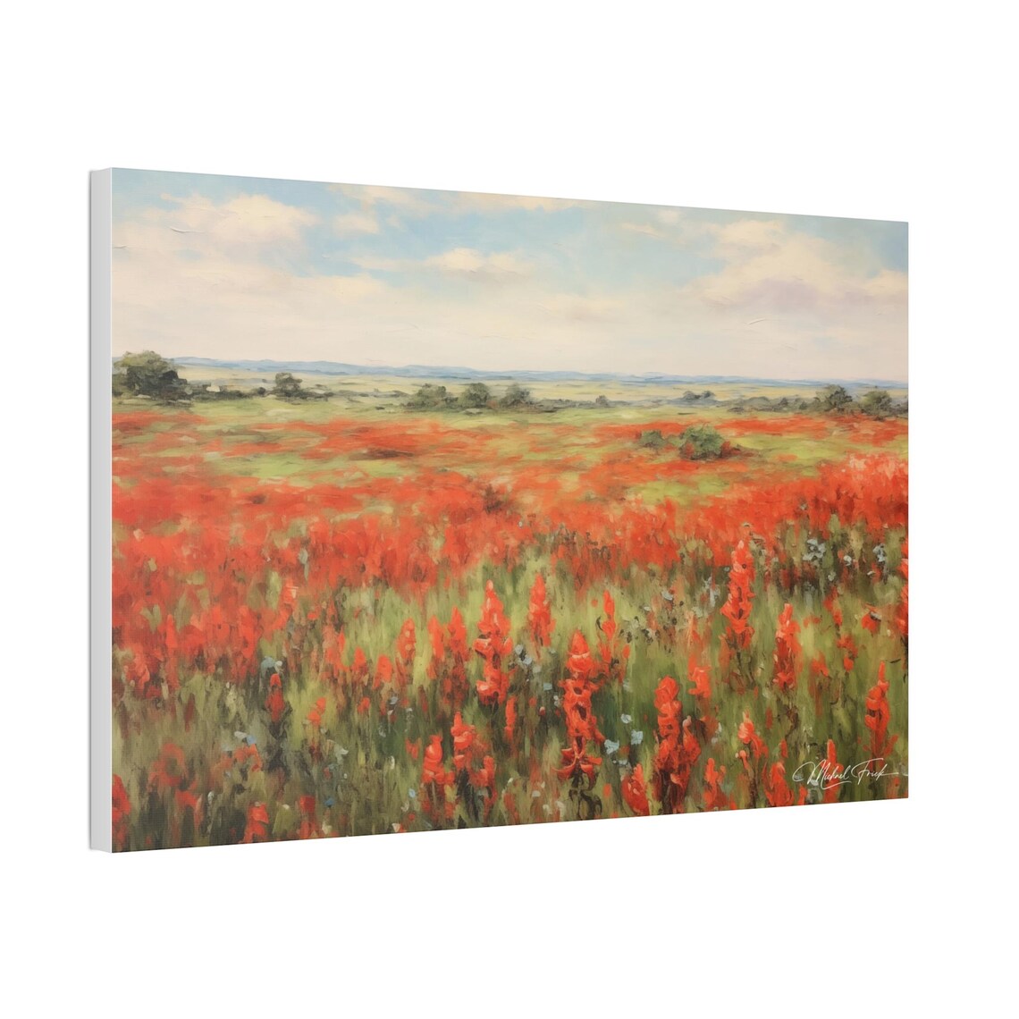 Field Of Indian Paintbrush Wildflowers Under A Big Sky Poster - Image 5
