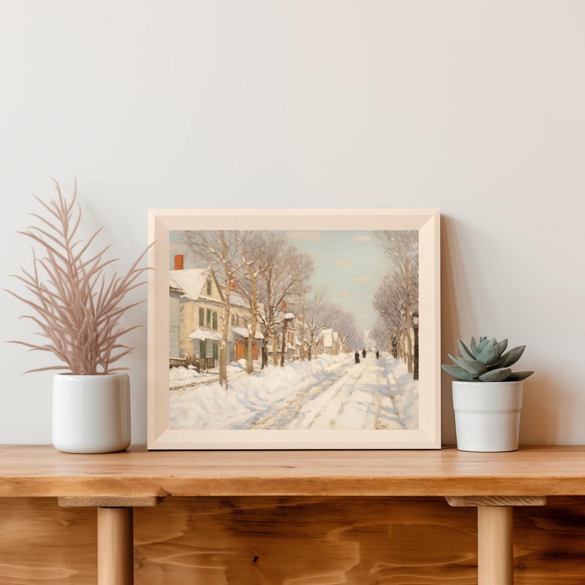 Snowy Neighborhood Street After a Winter Blizzard Scene Poster - Image 5