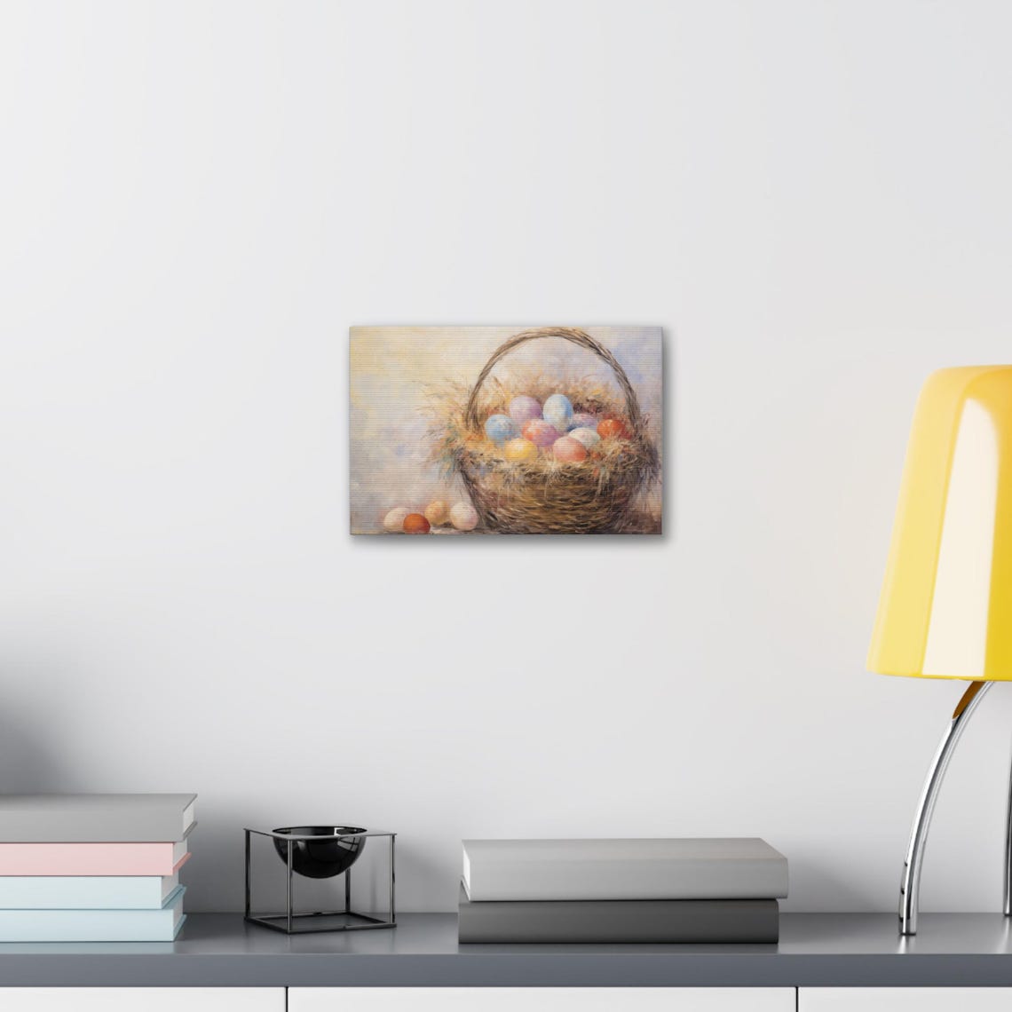 Pastel Easter Eggs Wicker Basket Spring Holiday Decor Art Poster - Image 6