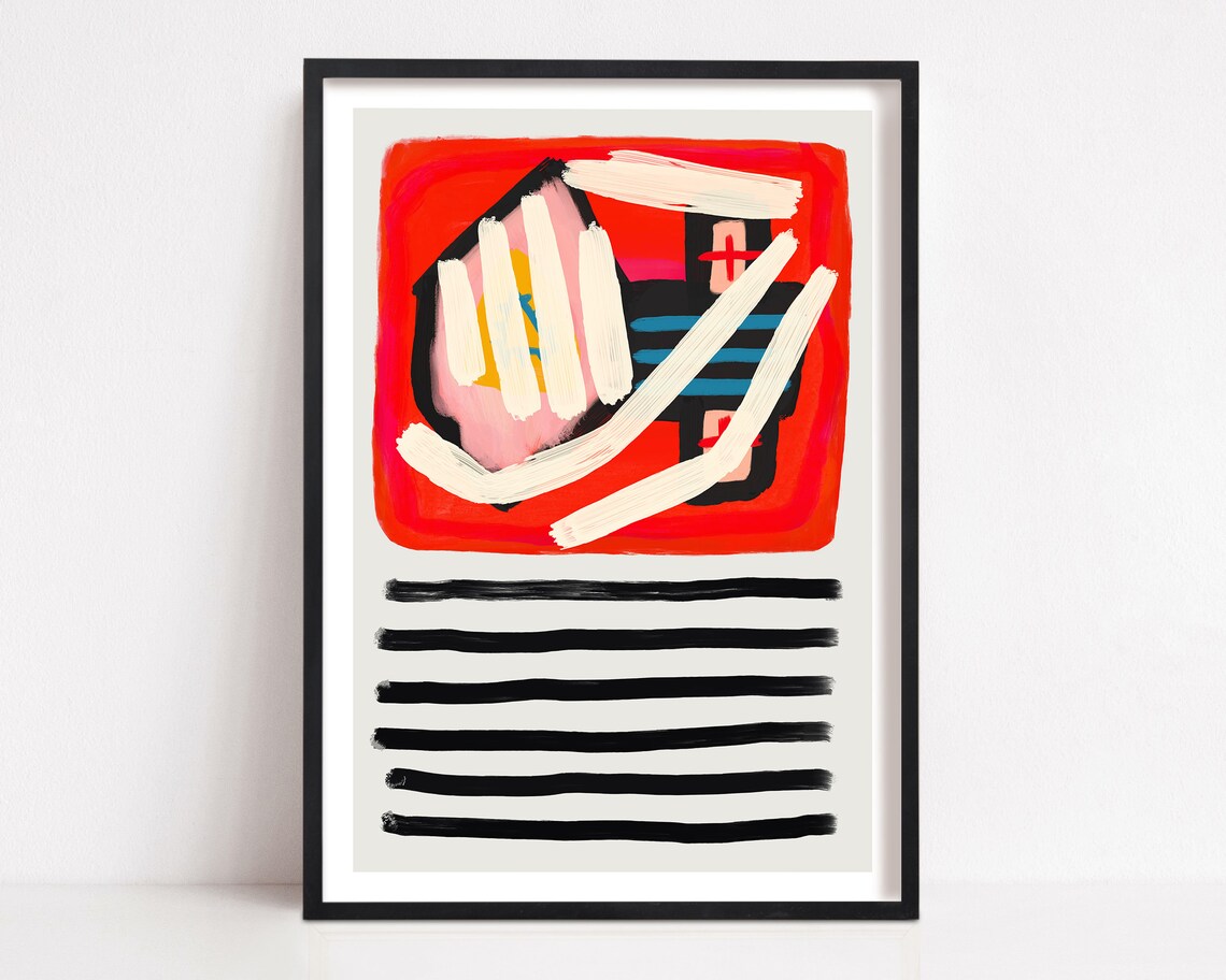 Abstract Mid Century Art, Contemporary Design Print