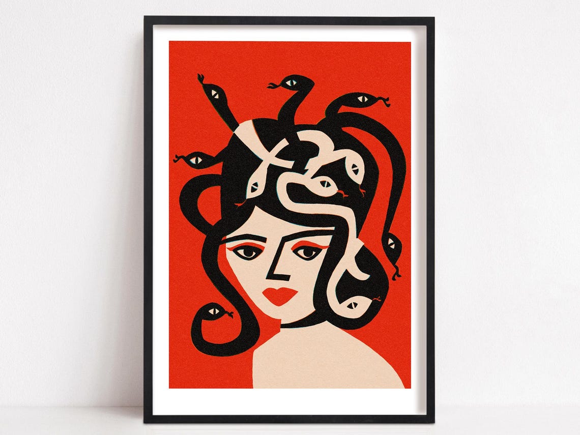 Medusa Poster Print, Feminism Gift For Her