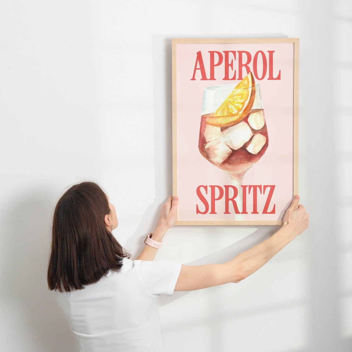 Aperol Spritz Watercolor Cocktail Retro Italian Drink Poster - Image 2
