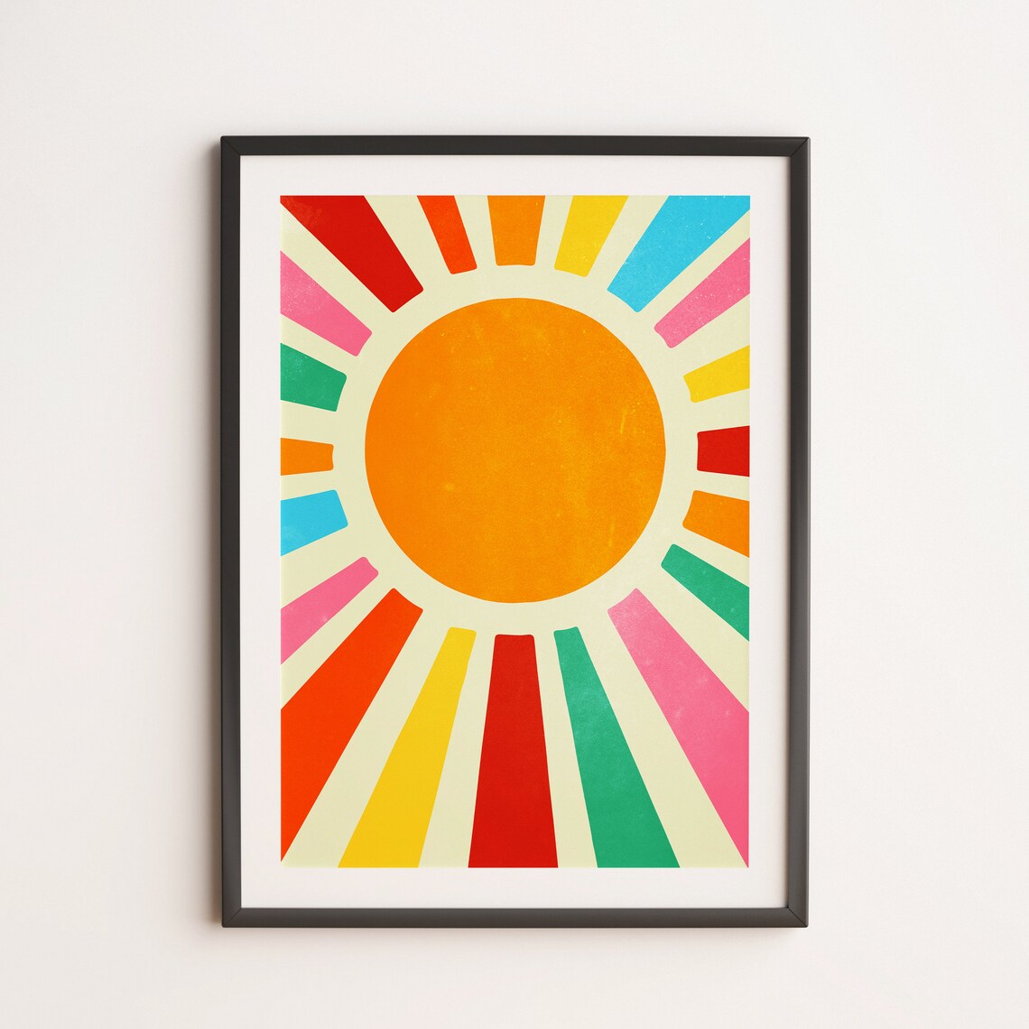 Retro Sunrise Rainbow Edition, Mid Century Art Print - Image 3