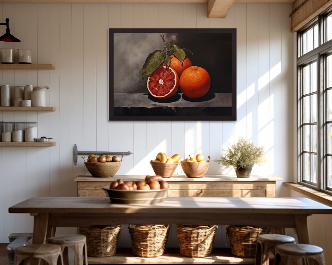 Blood Orange Vintage Citrus Still Life Art Print - Image 3