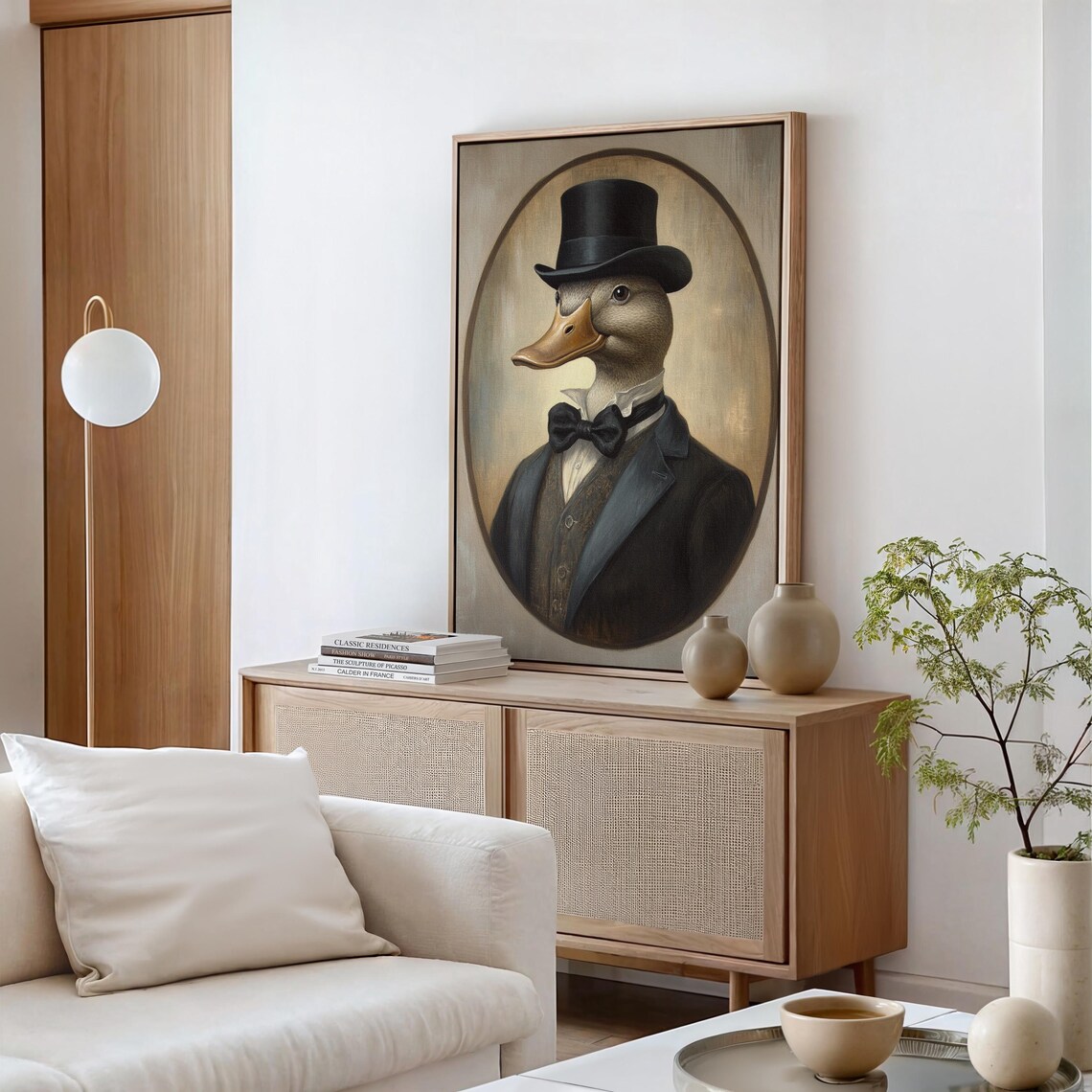 Regal Duck in Top Hat Bow Tie Victorian Gentleman Portrait Wall Poster - Image 4